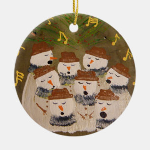 and most of the choir sings ceramic ornament
