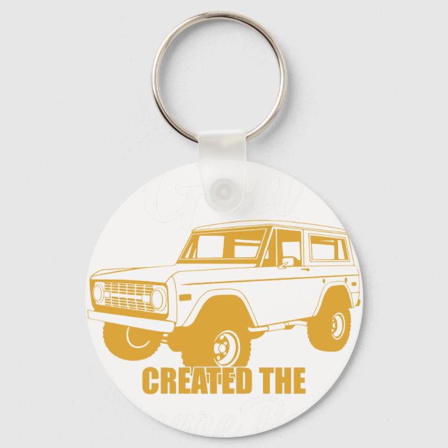 and on the 8th day god creared the square body and keychain (Front)