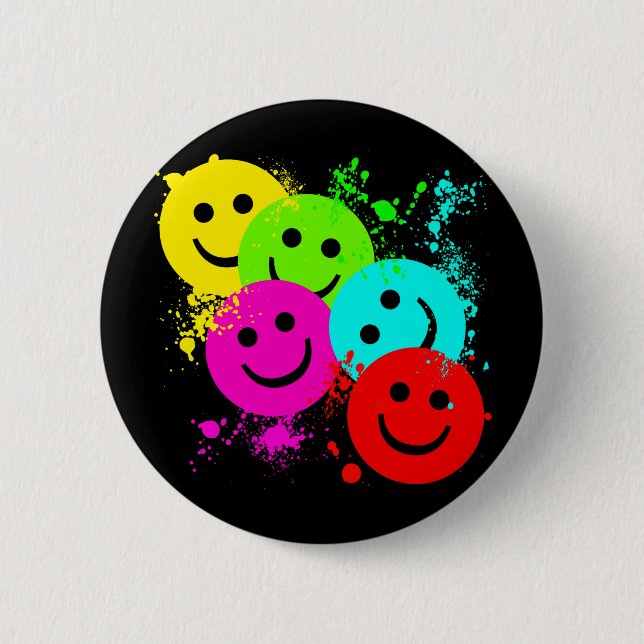 AND PAINT SPLATTER PINBACK BUTTON (Front)