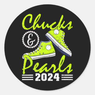 And Pearls Kamala Harris 2024 Usa Election 2024 2 Classic Round Sticker