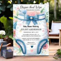 And Post Dad Pink Blue Diaper And Wipe Baby Shower