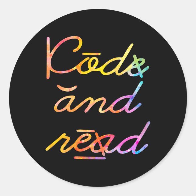 And Read Dyslexia Awareness  Classic Round Sticker (Front)