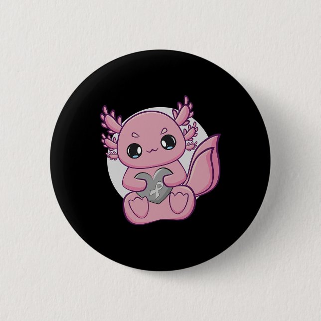 And Ribbon For Dyslexia Awareness  Button (Front)