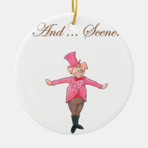 And ... Scene. Ceramic Ornament