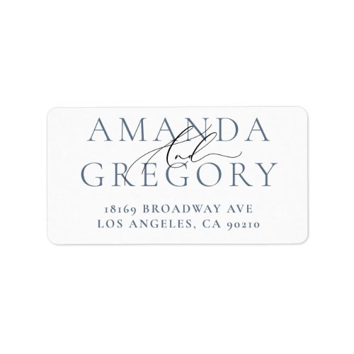 And Script Elegant Names Self Return Address Label