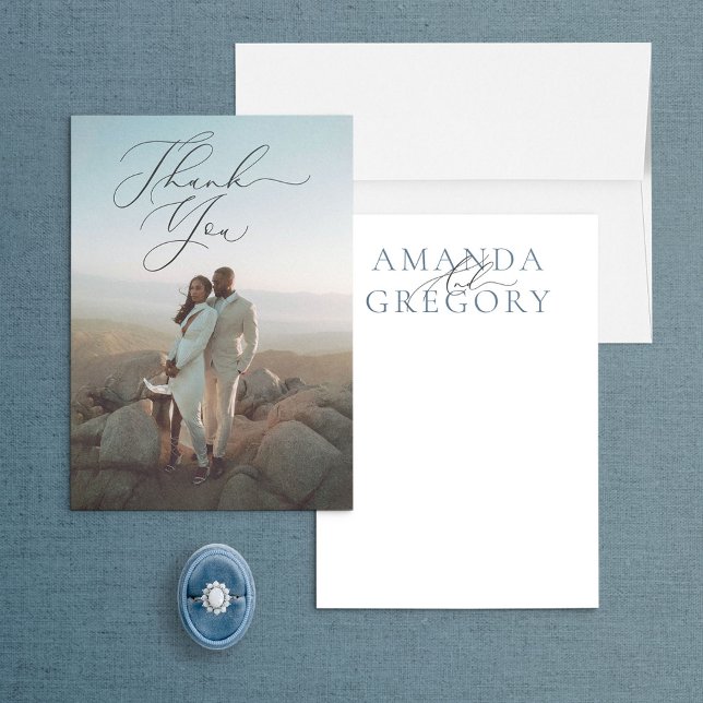 And Script Full Photo Elegant Thank You Card (Creator Uploaded)