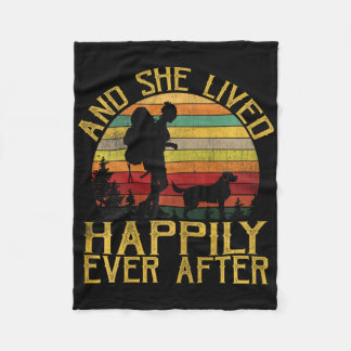 And She Lived Happily Ever After Camping Hiking Do Fleece Blanket