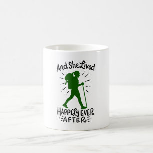 And She Lived Happily Ever After Hiking Coffee Mug