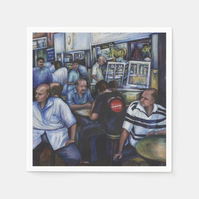 And…She Married the Mailman, Singapore Napkins (Front)