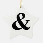 &amp; And Sign Ampersand Logogram Symbol Icon Shortcut Ceramic Ornament