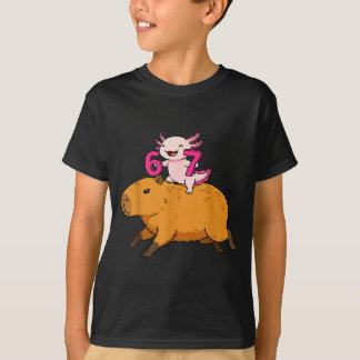 And Six Seven Kawaii Axolotl Capybara T-Shirt