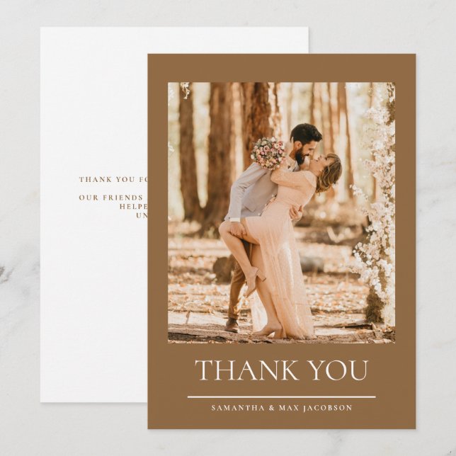 And so it Begins Photo Wedding Thank You (Front/Back)
