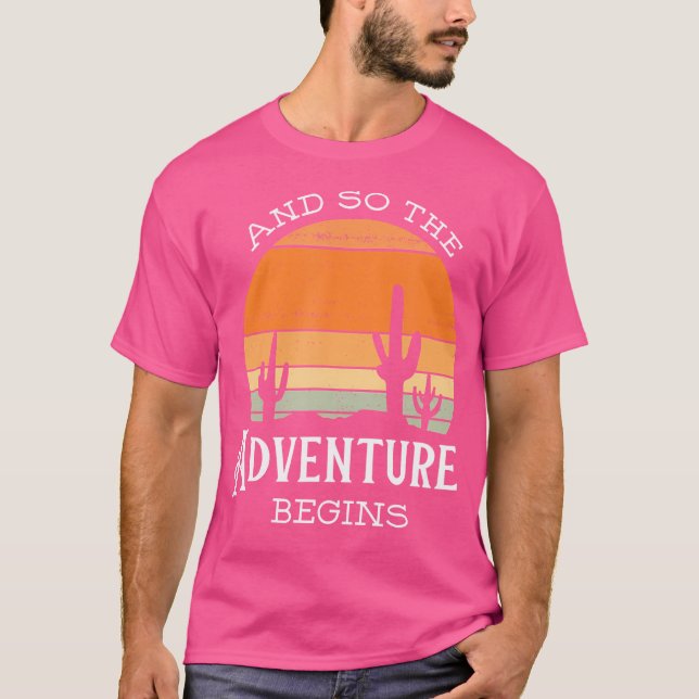 And So The Adventure Begins Bachelorette Hiking De T-Shirt (Front)