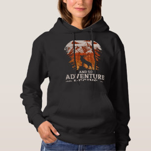 And So The Adventure Begins Camping Deer Vintage   Hoodie