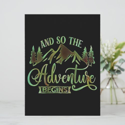 And So The Adventure Begins funny adventurer Holiday Card