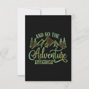 And So The Adventure Begins, funny adventurer Thank You Card
