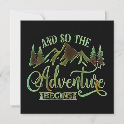 And So The Adventure Begins funny Card