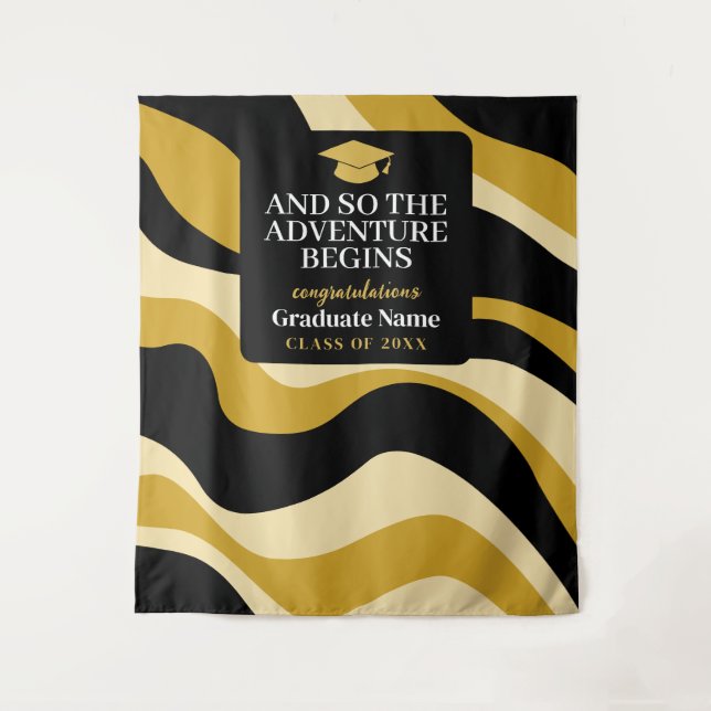 And So The Adventure Begins - Graduation Backdrop (Front)