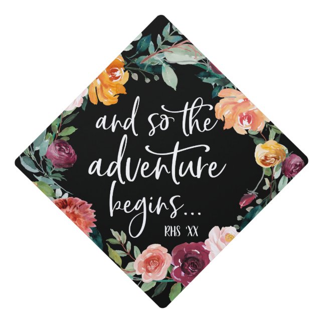 And so the adventure begins | Graduation Cap (Front)