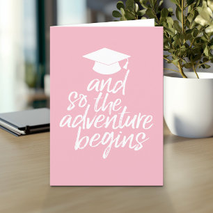 And So The Adventure Begins - Graduation Card
