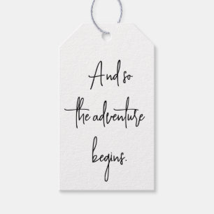 And so the Adventure Begins Graduation Centerpiece Gift Tags