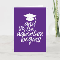 And So The Adventure Begins - Graduation Purple