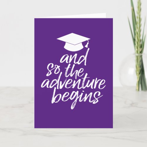 And So The Adventure Begins _ Graduation Purple Card