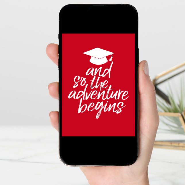 And So The Adventure Begins - Graduation Red Card (Front Digital)