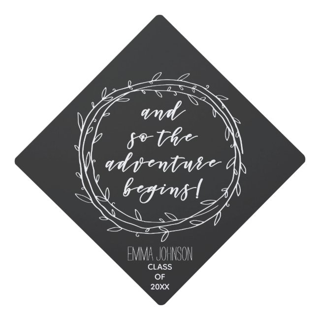 And so the adventure begins - Handwritten script