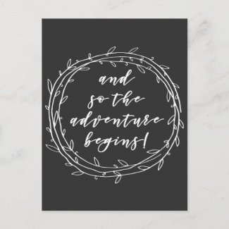 And so the adventure begins - Handwritten script