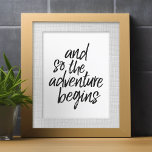 And So the Adventure Begins Letterhead<br><div class="desc">This 8.5 x 11 fits into a standard 8.5 x 11 frame. It also might fit in an 8x10 frame. A great gift fun around the home mini poster.</div>