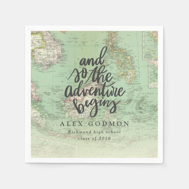 AND SO THE ADVENTURE BEGINS NAPKINS (Front)