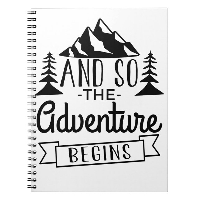 And So The Adventure Begins Notebook (Front)