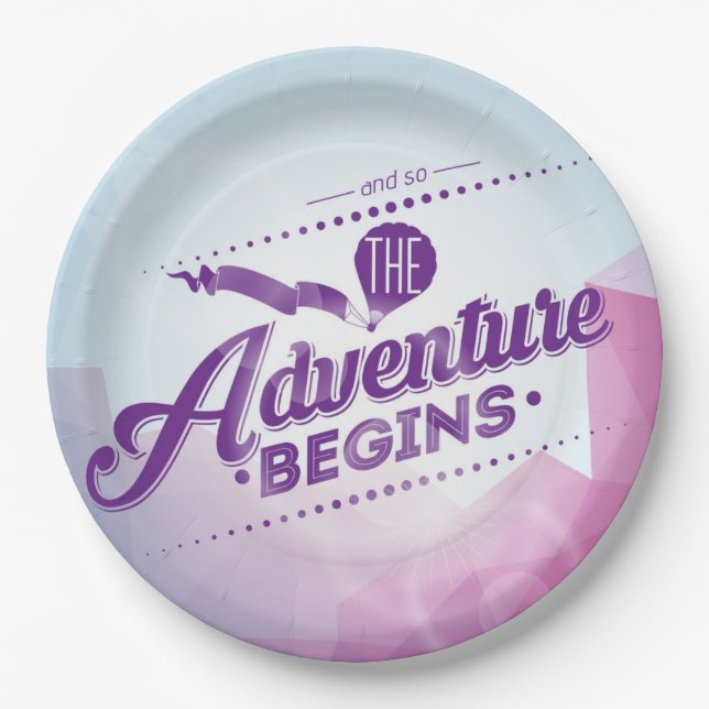 And So The Adventure Begins Paper Plates (Front)
