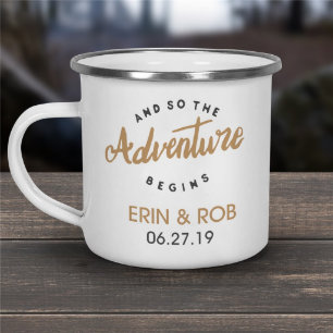 And So The Adventure Begins Steel Camping Mug