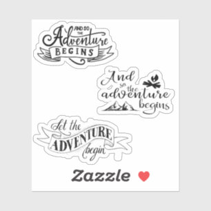 And So The Adventure Begins Stickers