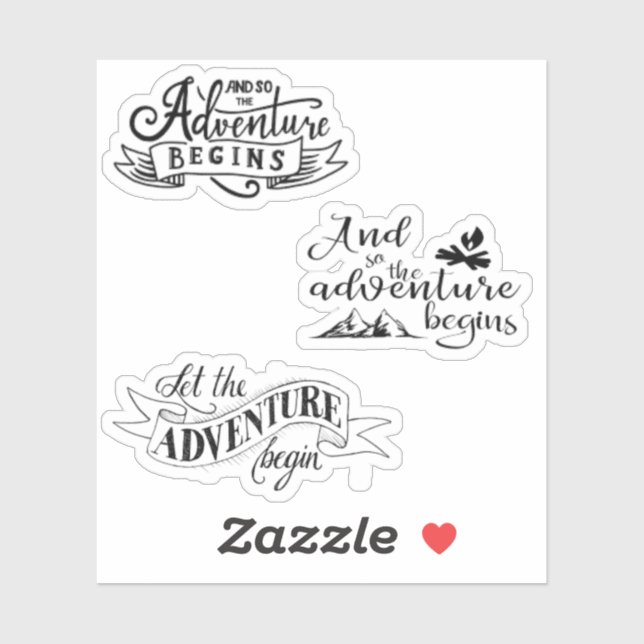 And So The Adventure Begins Stickers (Sheet)
