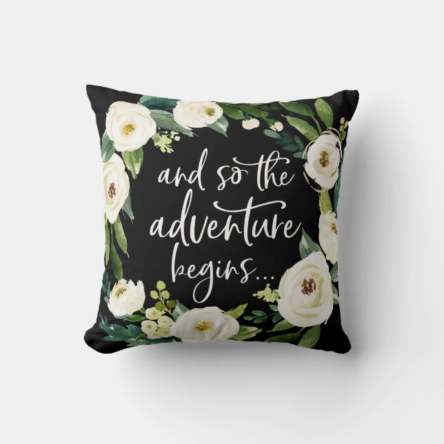 And so the Adventure begins | throw pillow (Front)