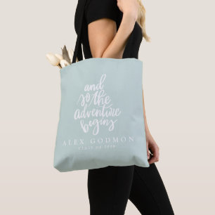 AND SO THE ADVENTURE BEGINS TOTE BAG