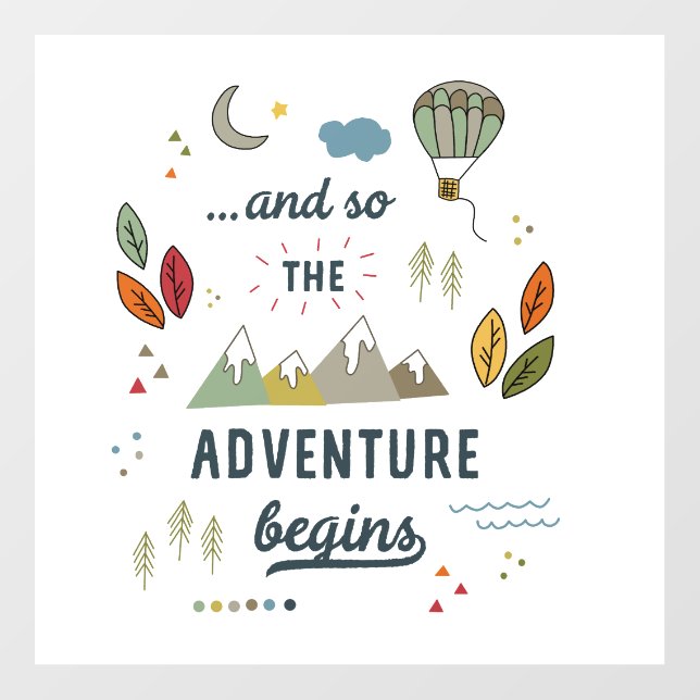 And so the Adventure Begins Travel baby Home Floor Decals (Front)