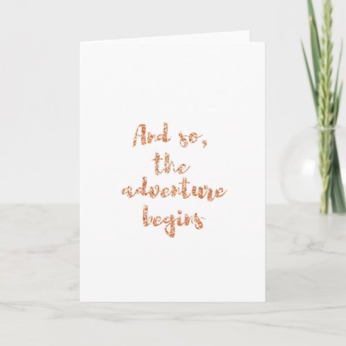 And so the adventure begins _ Travel inspiration Card
