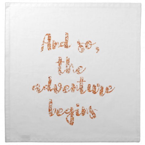 And so the adventure begins _ Travel inspiration Napkin