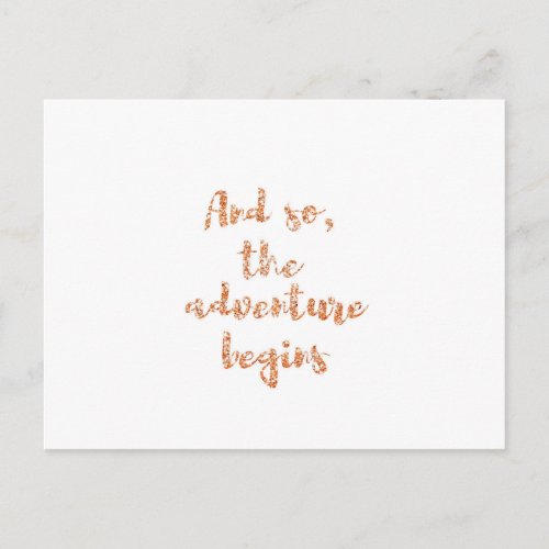 And so the adventure begins _ Travel inspiration Postcard