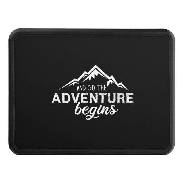 and so the adventures beigns hitch cover (Front)
