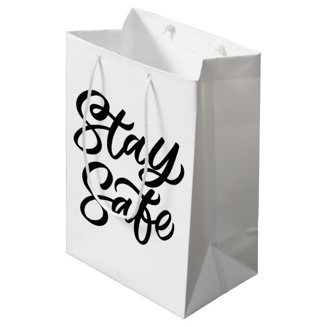 And Stay Safe Medium Gift Bag (Front Angled)