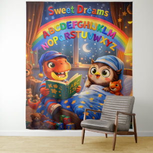 And sweet dreams alphabet rainbow extra large tap  tapestry