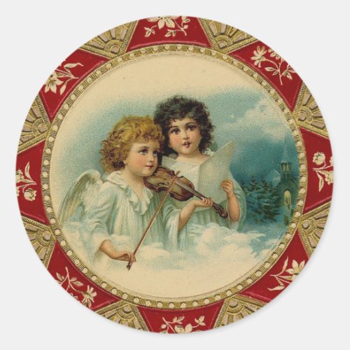 And The Angels Sing _ Holiday Classic Round Sticker