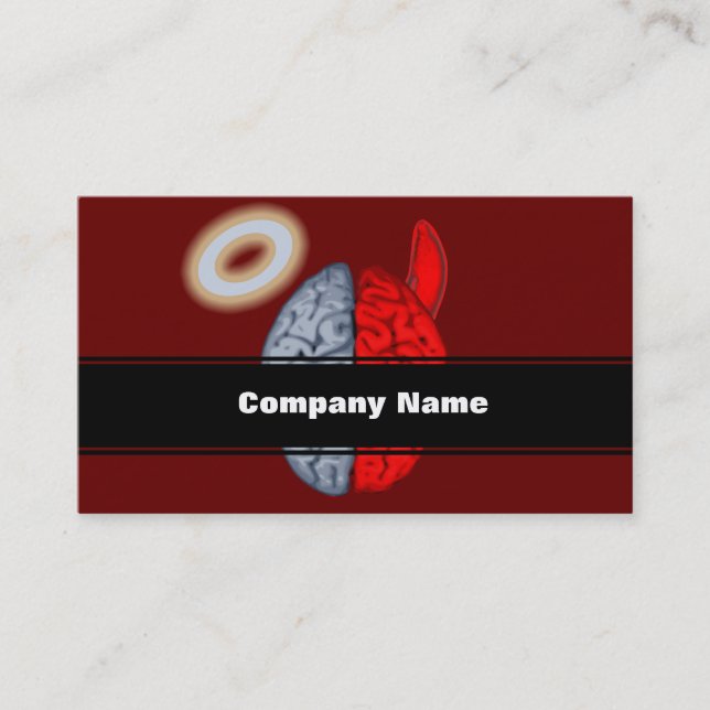 And the Battle Rages On (Good vs Evil) Business Card (Front)