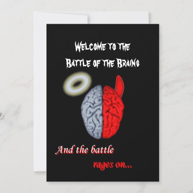 And the Battle Rages On (Good vs Evil) Invitation (Front)