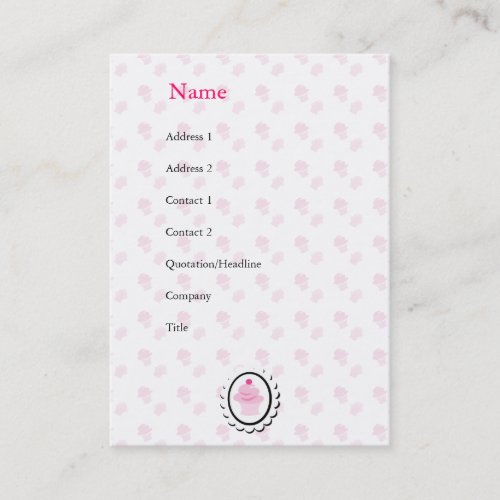 And the Cake was Pink and she was little Custom Business Card Templates